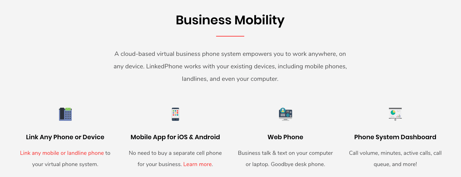LinkedPhone business mobility